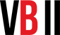 A red letter b on a black background.